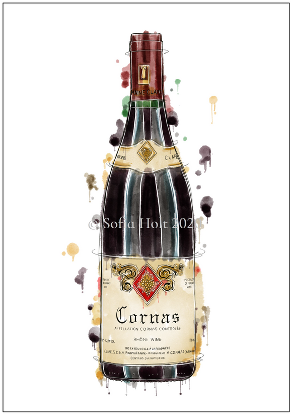 Limited edition bottle print - Cornas, Domaine Auguste Clape