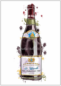 Limited edition bottle print - Hermitage 'La Chapelle', Paul Jaboulet Aine