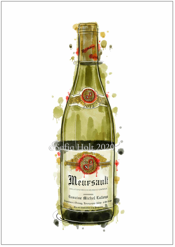 Limited edition bottle print - Meursault, Domaine Michel Lafarge